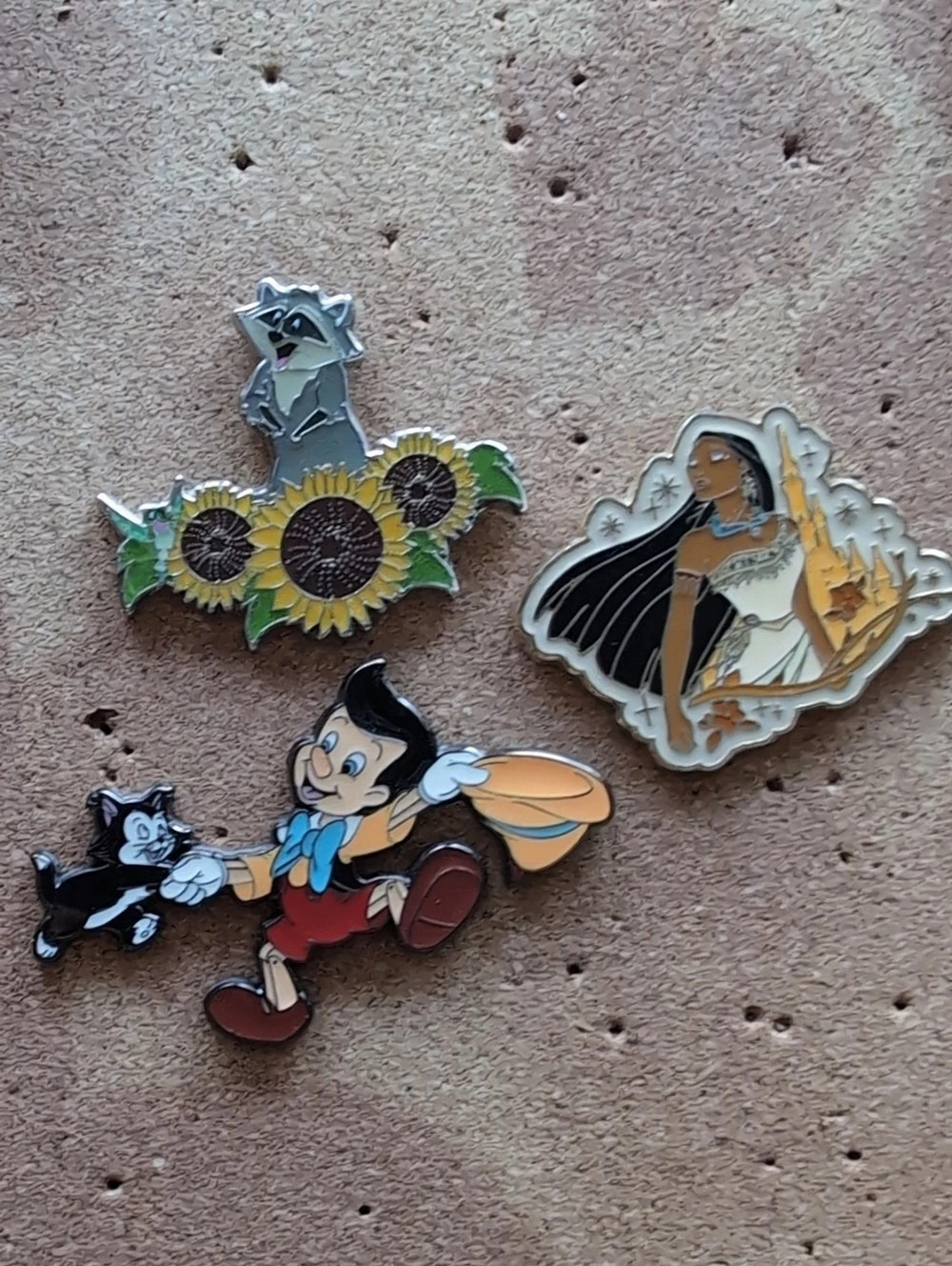 Set Of (3) Authentic Vintage Disney Pins